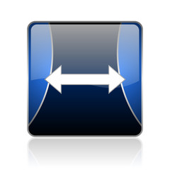 arrows blue square web glossy icon