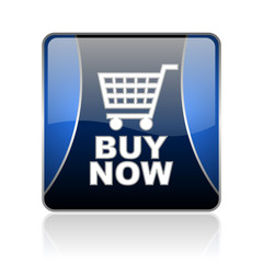buy now blue square web glossy icon