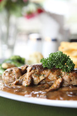 Steak with vegetables