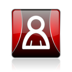 account red square web glossy icon