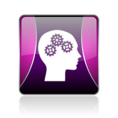 head violet square web glossy icon