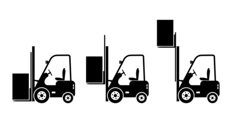 Forklift truck icons