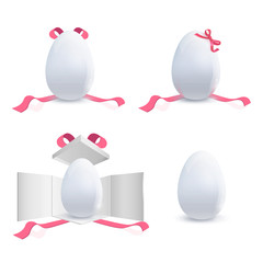 Collecton of gift easter egg. Vector design.