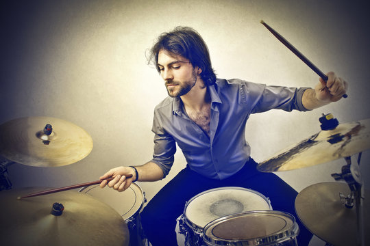 musician playing drums