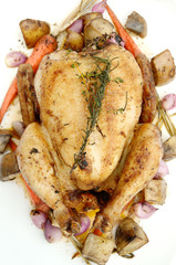 Roast chicken with vegetable