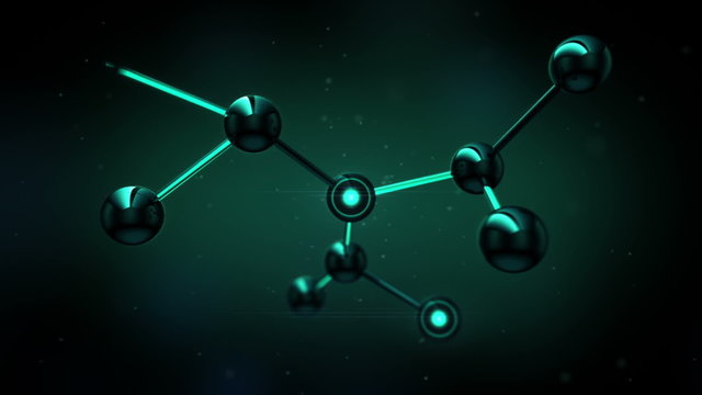 Beautiful Molecule Structure in microscope. HD 1080.
