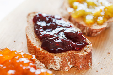 toasts with jam