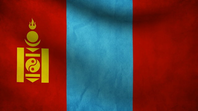 Mongolian flag.