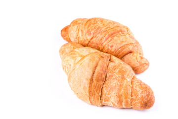 Fresh and tasty French croissants
