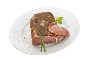 Bacon with vegetables