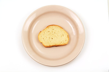 bread on a plate.