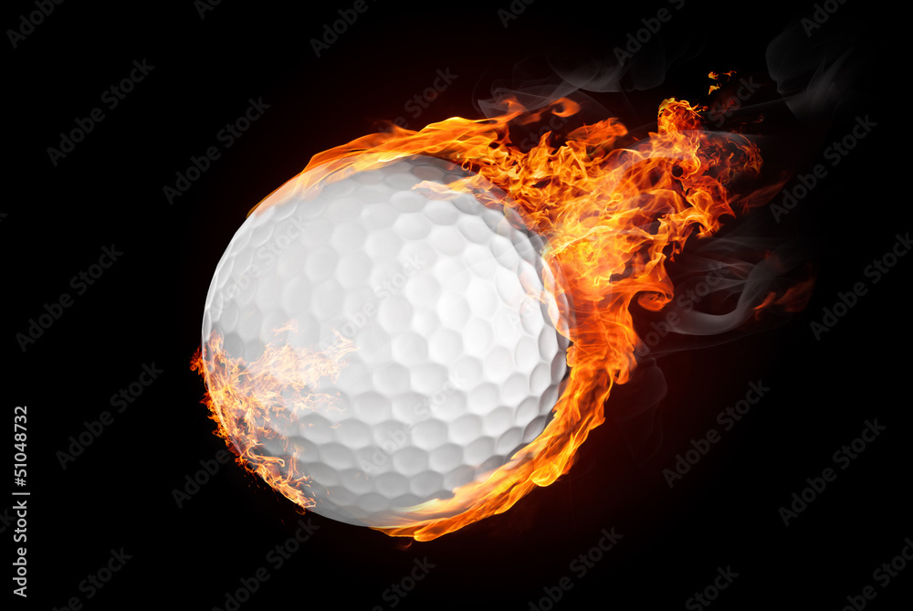 Poster burning objects and objects on fire background
