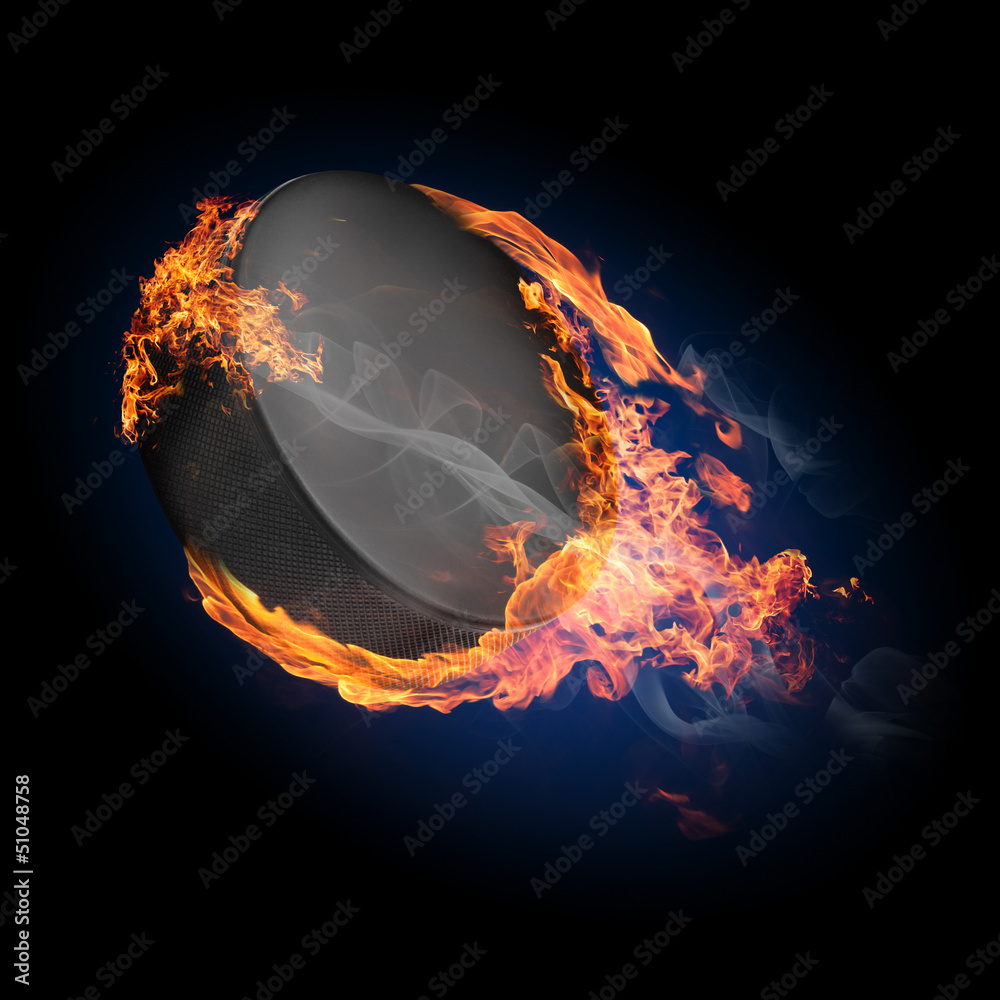 Poster burning objects and objects on fire background