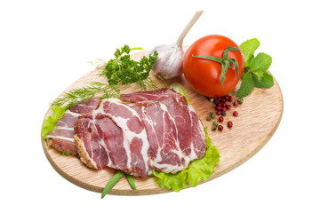 Bacon with vegetables