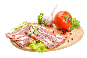 Bacon with vegetables