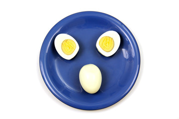 egg on a plate.