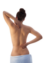 woman with back pain - selected areas