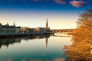View of the River Tay in Perth Scotland
