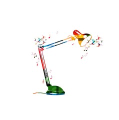 Colorful vector lamp background with hummingbirds