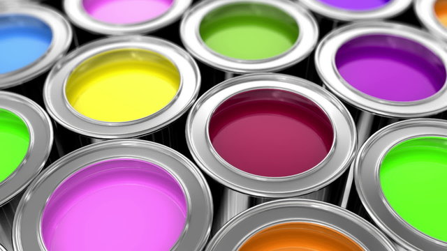 paints, loop-able 3d animation