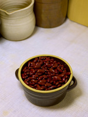 Czerwona fasola w misce