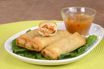 oriental vegetable spring rolls