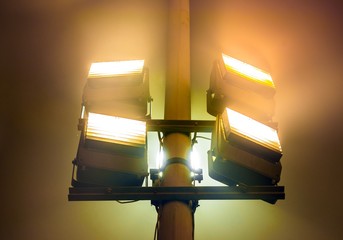 Industrial reflectors outdoors