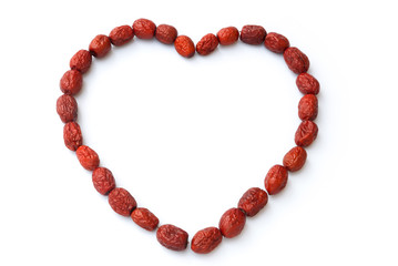 heart shape dried jujube,traditional chinese herbal medicine