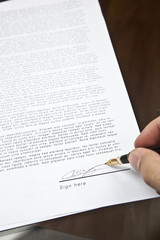 signing a contract