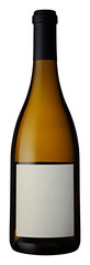white wine bottle with blank label
