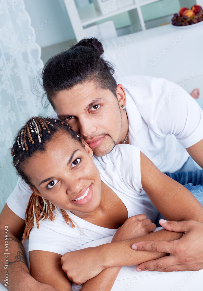 Wall mural young couple