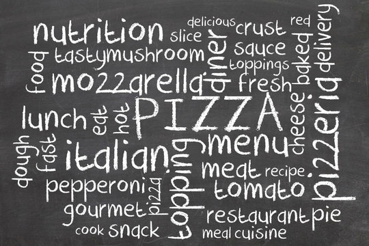 pizza word cloud