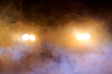 Headlights of a car