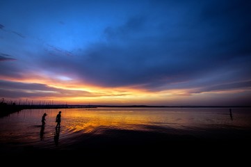 Fototapeta na wymiar Beautiful Sunset at the ocean