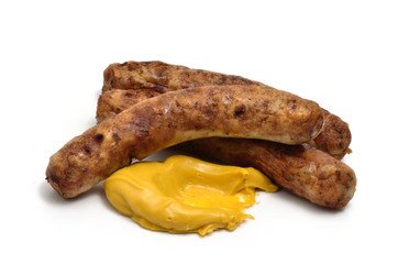 Drei Nürnberger Bratwürste