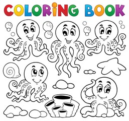 Livre de coloriage poulpe thème 1
