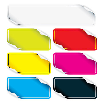 Set of colorful stickers for your design