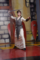 Knight girl with long blade