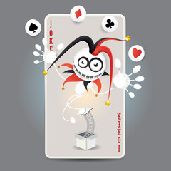 Joker Harlequin Card