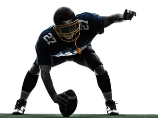 Foto op Aluminium center american football player man silhouette © snaptitude