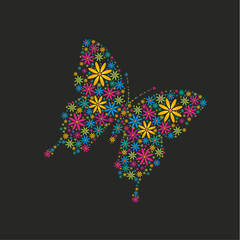 fond abstrait, papillon