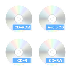 Obraz na płótnie Canvas CD disk icons. Vector illustration