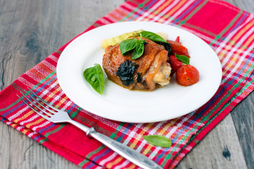 Chicken with basil