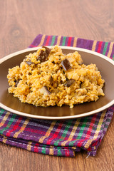 Aubergine pilaf