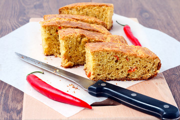 Chile cheese cornbread