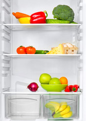 refrigerator with vegetables
