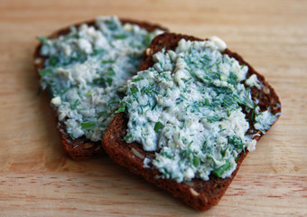 Rye bread with lard