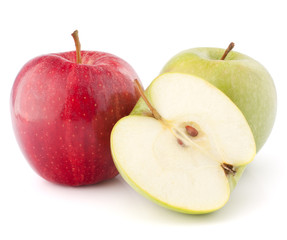 Red and green apple