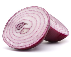 red onion bulb half