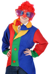 Clown mit großer Brille